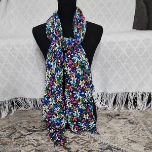 Kate Spade Newyork Colorful Floral Print Women's Scarf - Multicolor